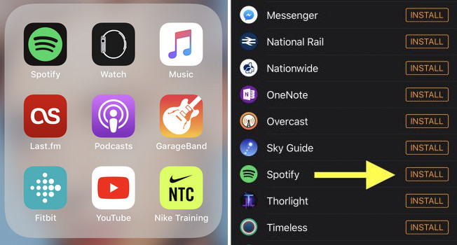 Use Spotify on Apple Watch