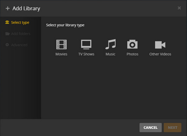 Add music library to Plex