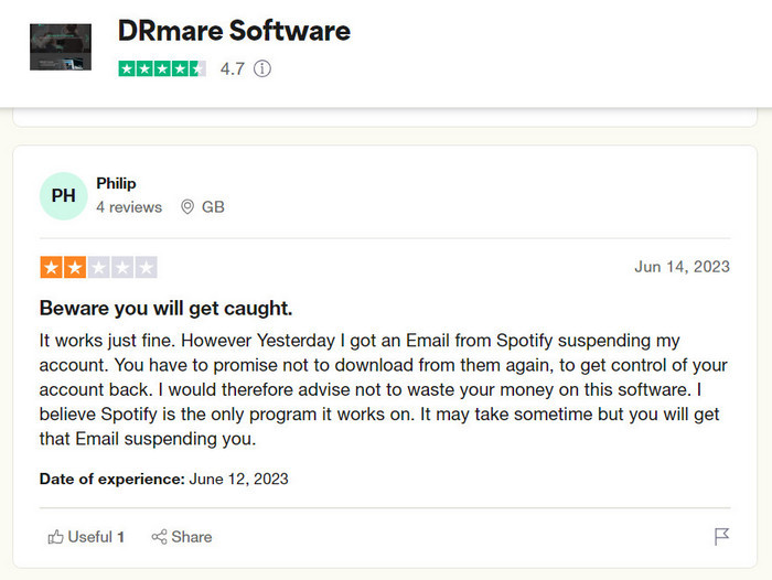 use drmare spotify converter review