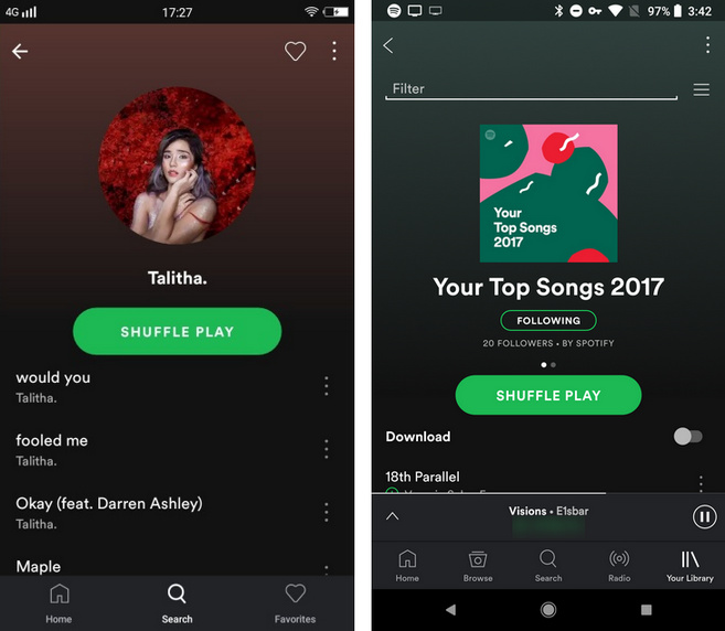 spotify lite vs. spotify: offline mode