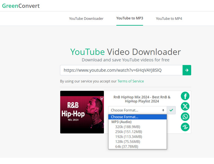 greenconvert youtube to mp3 download online